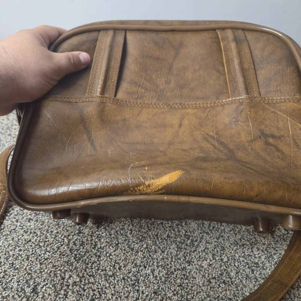 American Luggage Vintage Triumph Brown Carry On Purse Shoulder‎ Bag Travel